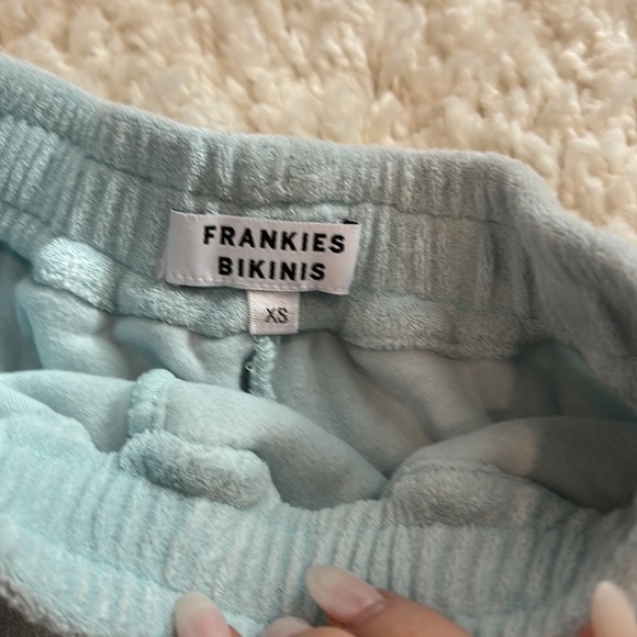 Frankie bikinis coco terry shorts in baby blue. Size XS. NWOT. - Picture 6 of 7